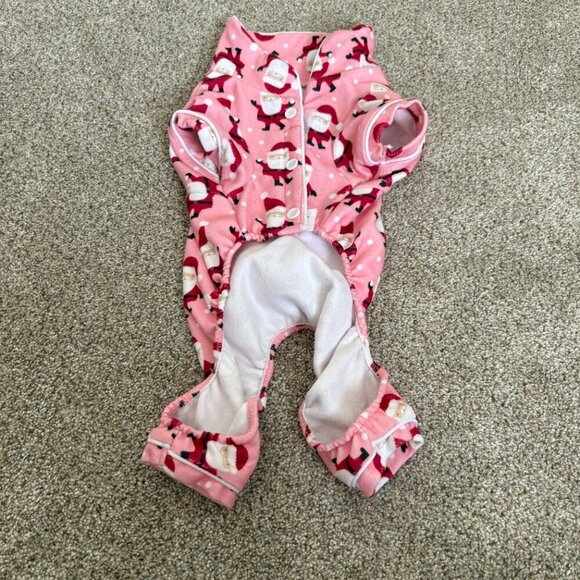 Dog Holiday  Pjs Pink Santa Size M NWT - Picture 5 of 10